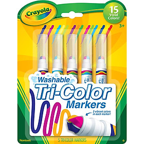 COMBO 5 BÚT LÔNG CRAYOLA 3 ĐẦU TAM SẮC (TẨY RỬA ĐƯỢC)