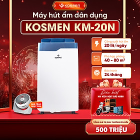 Máy Hút Ẩm Dân Dụng Kosmen KM-20N - Thích Hợp Không Gian 80m2 - Hàng Chính Hãng Bảo Hành 24 Tháng