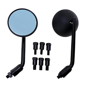 1 Pair of 7/8 "handlebar End Rear-view Mirrors for Motorcycle Black