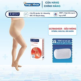 Vớ Y Khoa Siêu Mỏng JOBST UltraSheer - Vớ Bầu, Màu Da, Kín Ngón, Áp Lực 20-30mmHg (Tất Y Khoa)