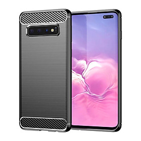 Ốp Lưng Chống Sốc Cho SamSung Galaxy S10 5G Chính hãng RUGGED ARMOR Vân Sợi Carbon, Bảo Vệ Camera Sau - Hàng Chính Hãng