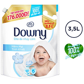 Nước Xả Vải Downy Mềm Mại Tinh Khiết (3.5L/ Túi)