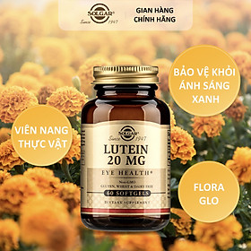 NHẬP KHẨU USA CHÍNH HÃNG - Viên uống bổ mắt bổ sung lutein, tăng cường thị lực Solgar Lutein 20mg 