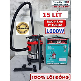 Mua Máy Hút Bụi JETMAN 15L 1600W 3 Chức Năng: Hút khô  Hút ướt  Thổi bụi  100% Dây đồng (Bảo hành 12 tháng)