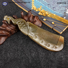 Lược sừng Công to đẹp làm quà tặng VIP - COH112 (Size: XL - 20cm) Chăm sóc tóc