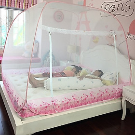 Mua Mùng chụp tự bung đỉnh rộng cao cấp loại 1 (Vải tuyn siêu mịn và lỗ mắt mùng siêu nhỏ  chống muỗi xâm nhập tuyệt đối) - Thương hiệu A