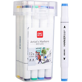 Bút Màu Marker Hai Đầu Cao Cấp Deli 70801