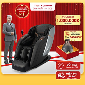 Ghế massage toàn thân cao cấp KINGSPORT G95 công nghệ massage từ tính và ion âm, con lăn 3D, AI điều khiển giọng nói