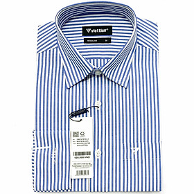 Viettien - Áo sơ mi nam dài tay kẻ sọc 1N0727 regular