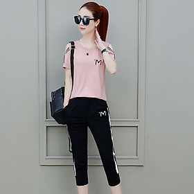 Bộ đồ thể thao nữ thêu chữ M TT304