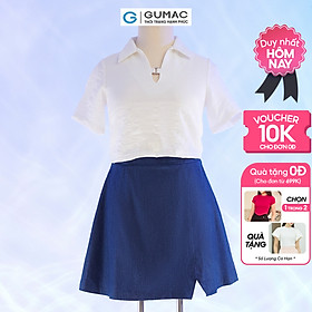 Áo kiểu bigsize cổ sơ mi thời trang GUMAC AD10044