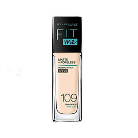 Kem Nền Maybelline New York Fit Me Matte+ Poreless Kiềm Dầu Chống Nắng SPF22 30ml
