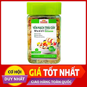 Ngũ cốc Muesli Mix Fruit Sunrise ăn kiêng giảm cân hũ 530g