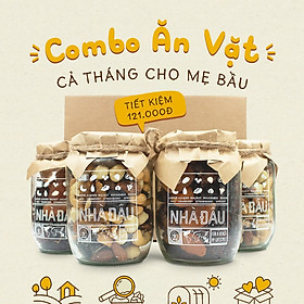 Combo Ăn Vặt 1 Tháng Cho Mẹ Bầu: Mixnuts Hạt Dinh Dưỡng và Mixfruits Quả Mọng Sấy | Nhà Đậu | 37