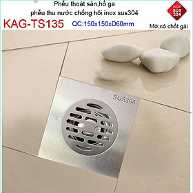 Mua Phễu thoát sàn chống mùi hôi có chốt gài  Phễu thu nước inox 304  thoát sàn 15D60 KAG-TS135