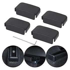 4 PCS Auto Accessories for Tesla Model Y Model 3 Anti-Kick Soft Rubber Plugs for Rear Seat Slide Rails Interior Functional