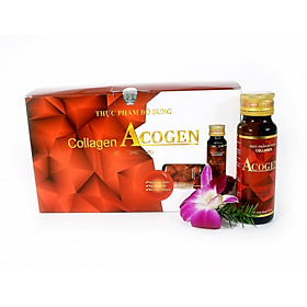 Nước uống bổ sung Collagen Acogen - Yến Sào Cung Đình  10 lọ hộp , 50ml lọ