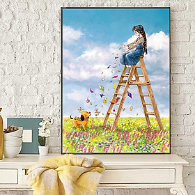 Mua Tranh thêu kín chữ thập Cô gái DX1097  kích thước 53 x 72 cm