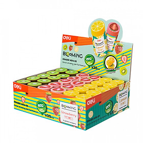 Hộp 30 Cái Tẩy Hoa Quả Deli EH01400 - Nhiều Màu