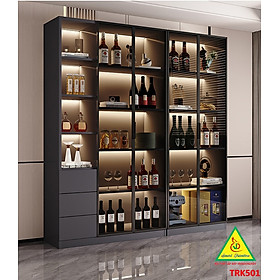 Mua Tủ Rượu Trang Trí Phòng Khách Bằng Gỗ MDF Cánh Kính – Sang Trọng - Hiện Đại TRK501 - NỘI THẤT LẮP RÁP VIENDONGADV