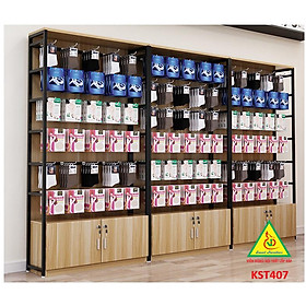 Mua Kệ trưng bày sản phẩm  hàng hóa   kệ trang trí khung sắt mặt gỗ KST407 - Nội thất lắp ráp Viễn Đông Adv