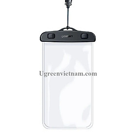 Ugreen 60959 Túi đựng điện thoại chống nước tiêu chuẩn IPX 8 độ sâu 10m - trong suốt cho màn hình từ 4 đến 6.5 inch LP186 - Hàng chính hãng