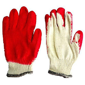 Mua Găng tay sợi sơn đỏ sét bịch( 12 đôi)