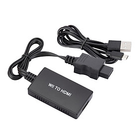 Wide Compatibility Wii2 to HDMI Converter with 3.5mm Interface Audio ,with Cable ,Output Video Adapter for Display ,HDTV Monitor, Projector