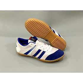 GIÀY ĐÁ BÓNG FUTSAL 004F MÀU TRẮNG KHÂU TOÀN BỘ ĐẾ