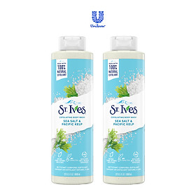 Combo 2 chai Sữa tắm dưỡng da St.Ives Muối biển 650ml