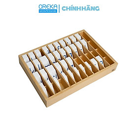 Đồ chơi trẻ em Oreka Montessori Hộp thẻ chữ cái in Màu xanh - 0420700