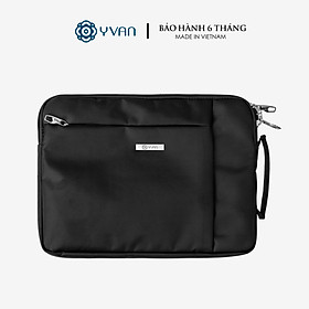 Túi đựng laptop chống sốc màu đen trơn YVan 3504