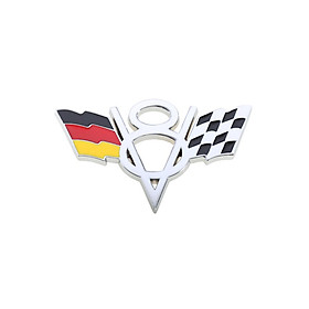1 Huy hiệu cờ RACE trang trí ô tô