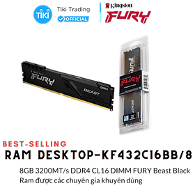 Mua Ram Desktop Kingston Fury Beast (KF432C16BB/8) 8GB (1x8GB) DDR4 3200Mhz - Hàng Chính Hãng