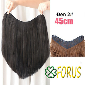 Tóc kẹp V thẳng dài 45cm FREESHIP kẹp tóc giả, tóc giả kẹp dải, kẹp U tóc giả