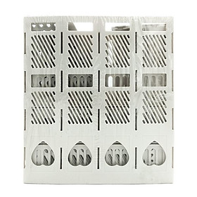 Khay Đựng Hồ Sơ 4 Ngăn Kèm Ống Cắm Bút WJK9267L - Màu Xám
