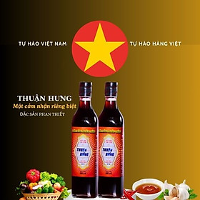 NƯỚC MẮM PHAN THIẾT CHAI THỦY TINH - THUẬN HƯNG 50 ĐỘ ĐẠM/1 THÙNG 12 CHAI 500ML