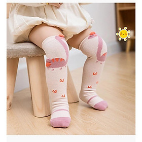 Tất bốt khủng long dài đến đầu gối cho bé loại dày, tất dài cao cấp đóng túi zip cực xịn cho bé từ 0-2 tuổi
