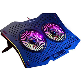 Bộ làm mát máy tính xách tay + Đèn RGB + 11" - 17", Tương thích với Mac và PS4 - MỚI 2022
