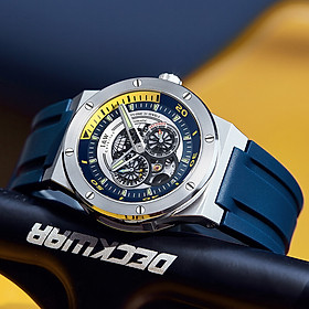 Đồng hồ nam chính hãng I&W CARNIVAL 619G-S1 Kính sapphire ,chống xước,Chống nước 50m ,Bảo hành chính hãng,Máy cơ (Automatic),Dây cao su cao cấp,thiết kế lộ cơ thể thao