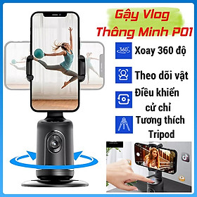 Gimbal AI kiêm giá đỡ điện thoại cảm biến thông minh quay phim chụp hình xoay 360 độ nhận diện khuôn mặt - Auto Smart Following cameraman  ( Giao màu ngẫu nhiên)