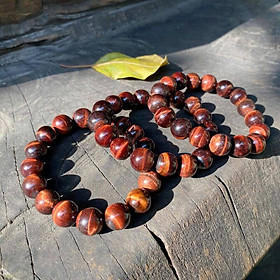 Vòng tay đá mắt hổ đỏ nâu NHASAN “Sức mạnh và sự bảo vệ” 8ly-10ly-12ly-14ly-16ly