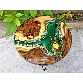 Mua Bàn Cafe Epoxy Resin - Bàn Gỗ Vẽ Cá 3D