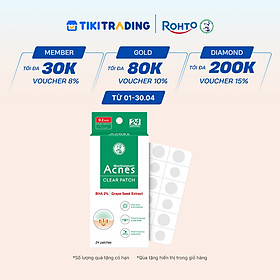 Miếng dán mụn giúp giảm mụn sưng viêm Acnes Clear Patch (24 Miếng)