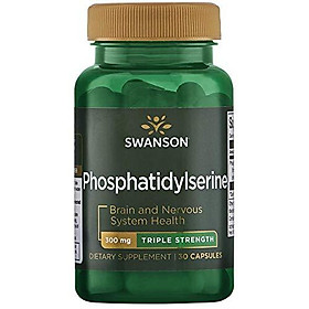 Swanson Phosphatidylserine Memory Brain and Cognitive Health Support Phospholipid Triple-Strength Complex Supplement 300 mg 30 Capsules