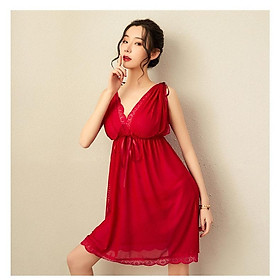 Váy Ngủ Ren Cao Cấp Thắt Eo Tiểu Thư MS5177(big size)