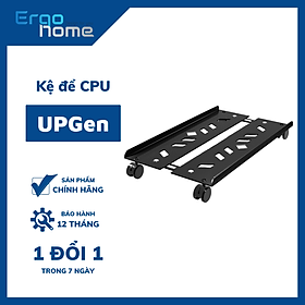 Chân đế PC UPGEN P01 - Chân để CPU - Kệ đỡ CPU đứng có bánh xe và lỗ tản nhiệt không thấm nước hàng chính hãng