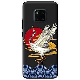 Ốp in cho Huawei Mate 20 Pro Hạc Bay Nền Đen - Hàng chính hãng