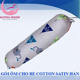 Gối ôm cho bé vải Cotton Satin Hàn Quốc êm mềm, mát