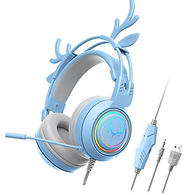 Wired Gaming Headset with Microphone 3.5mm USB Lightweight for Tablet